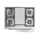 Nostalgie II Noblesse 36″ Dual Fuel Range (Liquid Propane, Solid Door, Graphite Matte, Brass) view 4