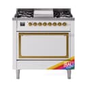 Nostalgie II Noblesse 36″ Dual Fuel Range (Liquid Propane, Solid Door, RAL, Brass) view 1