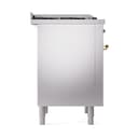 Nostalgie II Noblesse 36″ Dual Fuel Range (Natural Gas, Solid Door, Stainless Steel, Brass) view 5