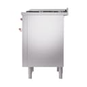 Nostalgie II Noblesse 36″ Dual Fuel Range (Natural Gas, Solid Door, Stainless Steel, Copper) view 6