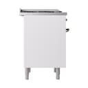 Nostalgie II Noblesse 36″ Dual Fuel Range (Liquid Propane, Solid Door, White, Burnished) view 5