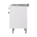 Nostalgie II Noblesse 36″ Dual Fuel Range (Liquid Propane, Solid Door, White, Burnished) view 6