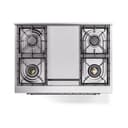 Nostalgie II Noblesse 36″ Dual Fuel Range (Liquid Propane, Solid Door, White, Chrome) view 4