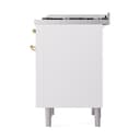 Nostalgie II Noblesse 36″ Dual Fuel Range (Natural Gas, Solid Door, White, Brass) view 6