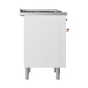 Nostalgie II Noblesse 36″ Dual Fuel Range (Natural Gas, Solid Door, White, Copper) view 5