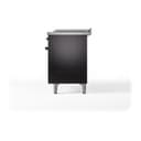 Nostalgie II Noblesse 48″ Dual Fuel Range  (8 Sealed Burners + Griddle, Natural Gas, Solid Door, Glossy Black, Burnished) view 6
