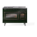 Nostalgie II Noblesse 48″ Dual Fuel Range  (5 Sealed Burners + Griddle + French Top, Liquid Propane, Triple Glass Door, Emerald Green, Burnished) view 3
