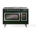 Nostalgie II Noblesse 48″ Dual Fuel Range  (5 Sealed Burners + Griddle + French Top, Natural Gas, Triple Glass Door, Emerald Green, Chrome) view 3