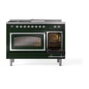Nostalgie II Noblesse 48″ Dual Fuel Range  (5 Sealed Burners + Griddle + French Top, Natural Gas, Triple Glass Door, Emerald Green, Chrome) view 6