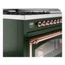 Nostalgie II Noblesse 48″ Dual Fuel Range  (5 Sealed Burners + Griddle + French Top, Natural Gas, Triple Glass Door, Emerald Green, Copper) view 8