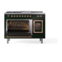 Nostalgie II Noblesse 48″ Dual Fuel Range  (5 Sealed Burners + Griddle + French Top, Liquid Propane, Triple Glass Door, Emerald Green, Copper) view 5