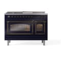 Nostalgie II Noblesse 48″ Dual Fuel Range  (5 Sealed Burners + Griddle + French Top, Natural Gas, Triple Glass Door, Midnight Blue, Burnished) view 3