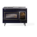 Nostalgie II Noblesse 48″ Dual Fuel Range  (5 Sealed Burners + Griddle + French Top, Liquid Propane, Triple Glass Door, Midnight Blue, Burnished) view 6