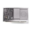 Nostalgie II Noblesse 48″ Dual Fuel Range  (5 Sealed Burners + Griddle + French Top, Natural Gas, Solid Door, RAL, Brass) view 4