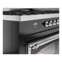 Nostalgie II Noblesse 60″ Dual Fuel Range      (9 Sealed Burners + Griddle, Liquid Propane, Triple Glass Door, Glossy Black, Chrome) view 8