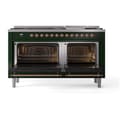 Nostalgie II Noblesse 60″ Dual Fuel Range      (9 Sealed Burners + Griddle, Natural Gas, Solid Door, Emerald Green, Copper) view 3