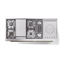 Nostalgie II Noblesse 60″ Dual Fuel Range      (7 Sealed Burners + Griddle + French Top, Liquid Propane, Triple Glass Door, Graphite Matte, Brass) view 9
