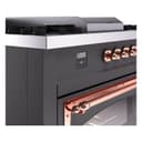 Nostalgie II Noblesse 60″ Dual Fuel Range      (7 Sealed Burners + Griddle + French Top, Liquid Propane, Triple Glass Door, Graphite Matte, Copper) view 8