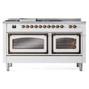 Nostalgie II Noblesse 60″ Dual Fuel Range      (7 Sealed Burners + Griddle + French Top, Natural Gas, Triple Glass Door, RAL, Burnished) view 3