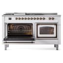 Nostalgie II Noblesse 60″ Dual Fuel Range      (7 Sealed Burners + Griddle + French Top, Natural Gas, Triple Glass Door, RAL, Burnished) view 5