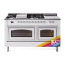 Nostalgie II Noblesse 60″ Dual Fuel Range      (7 Sealed Burners + Griddle + French Top, Liquid Propane, Triple Glass Door, RAL, Chrome) view 1