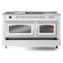 Nostalgie II Noblesse 60″ Dual Fuel Range      (7 Sealed Burners + Griddle + French Top, Liquid Propane, Triple Glass Door, RAL, Chrome) view 7