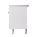 Nostalgie II Noblesse 60″ Dual Fuel Range      (7 Sealed Burners + Griddle + French Top, Liquid Propane, Solid Door, White, Brass) view 6