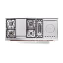 Nostalgie II Noblesse 60″ Dual Fuel Range      (7 Sealed Burners + Griddle + French Top, Natural Gas, Solid Door, White, Copper) view 4