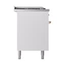 Nostalgie II Noblesse 60″ Dual Fuel Range      (7 Sealed Burners + Griddle + French Top, Natural Gas, Solid Door, White, Copper) view 5