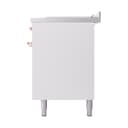 Nostalgie II Noblesse 60″ Dual Fuel Range      (7 Sealed Burners + Griddle + French Top, Natural Gas, Solid Door, White, Copper) view 6