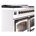 Nostalgie II Noblesse 40″ Dual Fuel Range (Natural Gas, Triple Glass Door, White, Burnished) view 8