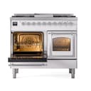 Nostalgie II Noblesse 40″ Dual Fuel Range (Natural Gas, Triple Glass Door, White, Chrome) view 4