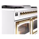 Nostalgie II Noblesse 40″ Dual Fuel Range (Natural Gas, Triple Glass Door, White, Brass) view 8
