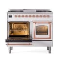 Nostalgie II Noblesse 40″ Dual Fuel Range (Liquid Propane, Triple Glass Door, White, Copper) view 4