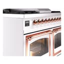 Nostalgie II Noblesse 40″ Dual Fuel Range (Liquid Propane, Triple Glass Door, White, Copper) view 8