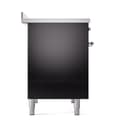 Nostalgie II Noblesse 40″ Induction Range  (Solid Door, Glossy Black, Chrome) view 4