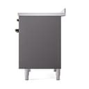 Nostalgie II Noblesse 40″ Induction Range  (Solid Door, Graphite Matte, Burnished) view 5