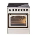 Nostalgie II Noblesse 30″ Induction Range (Triple Glass Door, Antique White, Burnished) view 1
