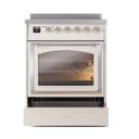Nostalgie II Noblesse 30″ Induction Range (Triple Glass Door, Antique White, Chrome) view 4