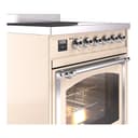 Nostalgie II Noblesse 30″ Induction Range (Triple Glass Door, Antique White, Chrome) view 5