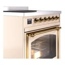 Nostalgie II Noblesse 30″ Induction Range (Triple Glass Door, Antique White, Brass) view 5