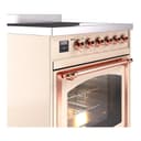 Nostalgie II Noblesse 30″ Induction Range (Triple Glass Door, Antique White, Copper) view 5