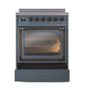 Nostalgie II Noblesse 30″ Induction Range (Triple Glass Door, Blue Grey, Burnished) view 4