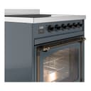 Nostalgie II Noblesse 30″ Induction Range (Triple Glass Door, Blue Grey, Burnished) view 5