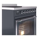 Nostalgie II Noblesse 30″ Induction Range (Triple Glass Door, Blue Grey, Chrome) view 5