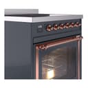 Nostalgie II Noblesse 30″ Induction Range (Triple Glass Door, Blue Grey, Copper) view 5