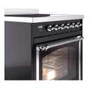 Nostalgie II Noblesse 30″ Induction Range (Triple Glass Door, Glossy Black, Chrome) view 5
