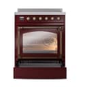 Nostalgie II Noblesse 30″ Induction Range (Triple Glass Door, Burgundy, Burnished) view 4