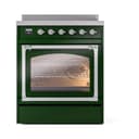 Nostalgie II Noblesse 30″ Induction Range (Triple Glass Door, Emerald Green, Chrome) view 2