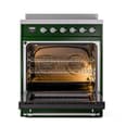 Nostalgie II Noblesse 30″ Induction Range (Triple Glass Door, Emerald Green, Chrome) view 3